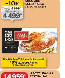 Auchan SOUS VIDE EGÉSZ KACSA ajánlat