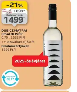 Auchan DUBICZ MÁTRAI IRSAI OLIVÉR ajánlat