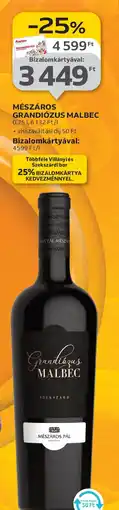 Auchan MÉSZÁROS GRANDIZUS MALBEC ajánlat