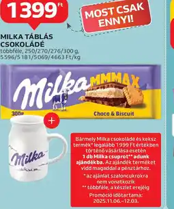 Auchan MILKA TÁBLÁS CSOKOLÁDÉ ajánlat