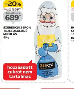 Auchan SZERENCSI ZERO% TEJCSOKOLÁDÉ MIKULÁS ajánlat