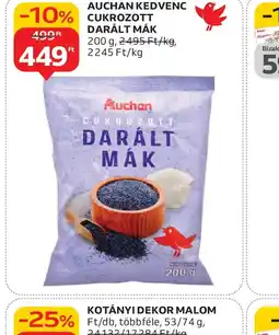 Auchan AUCHAN KEDVENC CUKROZOTT DARÁLT MÁK ajánlat