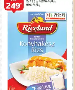 Auchan RICELAND KONYHAKÉSZ VAGY GYORS FŐZŐTASAKOS RIZS ajánlat