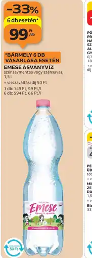 Auchan EMESE ÁSVÁNYV + visszaváltási díj 50 Ft MIRINDA NARANCS ZERO SZÉNSAVAS ÜDÍTŐITALZ ajánlat