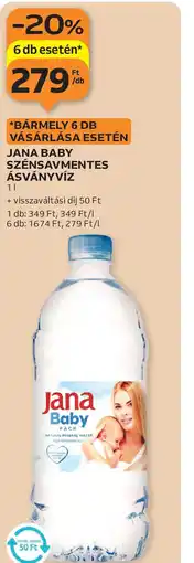 Auchan JANA BABY SZÉNSAVMENTES ÁSVÁNYVÍZ ajánlat
