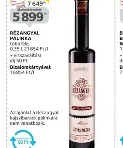Auchan RÉZANGYAL PÁLINKA ajánlat