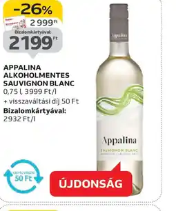 Auchan APPALINA ALKOHOLMENTES SAUVIGNON BLANC ajánlat