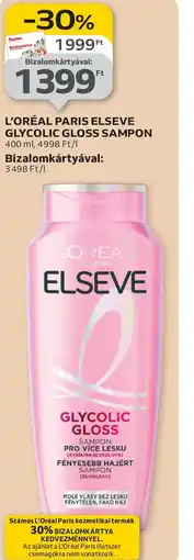 Auchan L'ORÉAL PARIS ELSEVE GLYCOLIC GLOSS SAMPON ajánlat