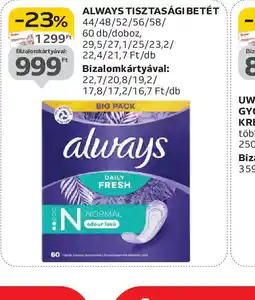 Auchan ALWAYS TISZTASÁGI BETÉT ajánlat