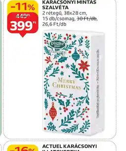 Auchan KARÁCSONYI MINTÁS SZALVÉTA ajánlat