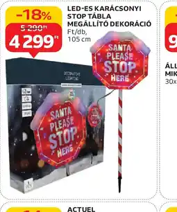 Auchan LED-ES KARÁCSONYI STOP TÁBLA ajánlat