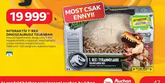 Auchan INTERAKTÍV T-REX DINOSZAURUSZ TOJÁSBAN ajánlat