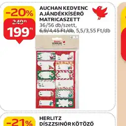 Auchan AUCHAN KEDVENC AJÁNDÉKKÍSÉRŐ MATRICASZETT ajánlat