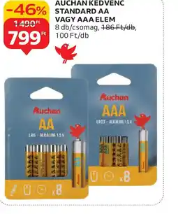Auchan AUCHAN KEDVENC STANDARD AA VAGY AAA ELEM ajánlat
