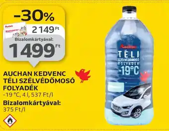 Auchan Auchan kedvenc téli szélvédőmosó folyadék ajánlat