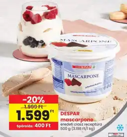 Spar DESPAR MASCARPONE ajánlat