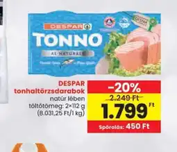 Spar DESPAR tonhaltörzsdarabok ajánlat