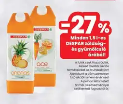 Spar DESPAR zöldség- és gyümölcslé ajánlat