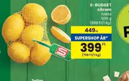 Spar S-BUDGET citrom ajánlat