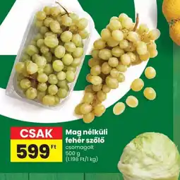 Spar Mag nélküli fehér szőlő ajánlat