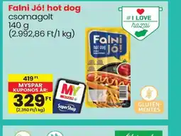 Spar Falni J! hot dog ajánlat