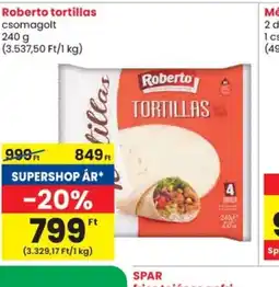 Spar Roberto tortillas ajánlat