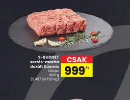 Spar S-BUDGET sertés-marha darált húsmix ajánlat
