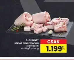 Spar S-BUDGET sertés zsírszalonna ajánlat