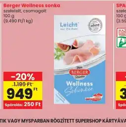 Spar Berger Wellness sonka ajánlat