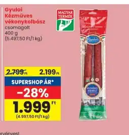 Spar Gyulai Kézműves vékonykolbász ajánlat