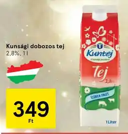 Tesco Kunsági dobozos tej 2,8% ajánlat