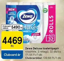 Tesco Zewa Deluxe toalettpapír ajánlat