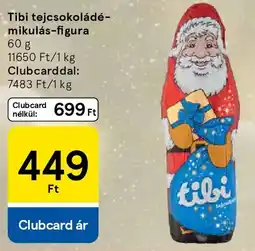 Tesco Tibi tejcsokoládé- mikulás-figura ajánlat