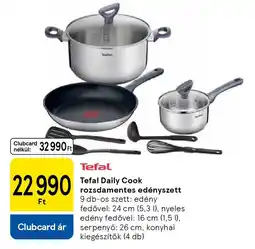 Tesco Tefal Daily Cook rozsdamentes edényszett ajánlat