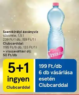 Tesco Szentkirályi ásványvíz ajánlat