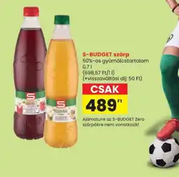 Spar S-BUDGET szörp ajánlat
