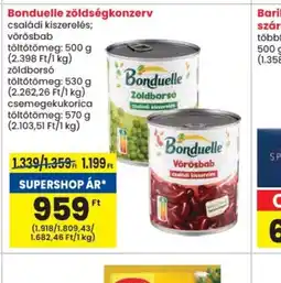Spar Bonduelle zöldségkonzerv ajánlat