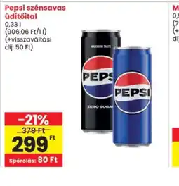 Spar Pepsi szénsavas Üdítőital ajánlat