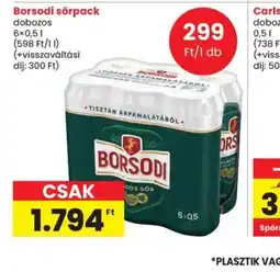 Spar Borsodi sörpack ajánlat
