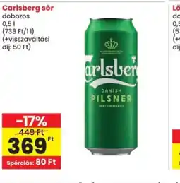 Spar Carlsberg sör ajánlat