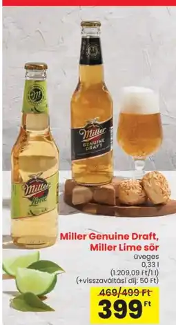 Spar Miller Genuine Draft, Miller Lime sör ajánlat
