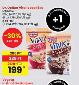 Spar Dr. Oetker Vitalis zabkása ajánlat