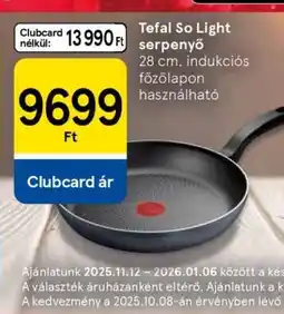 Tesco Tefal So Light serpenyő ajánlat
