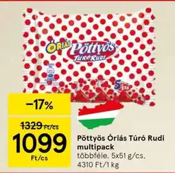 Tesco Pöttyös Óriás Túró Rudi Multipack ajánlat