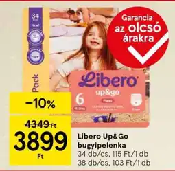Tesco Libero Up&Go bugyipelenka ajánlat