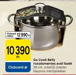 Tesco Go Cook Belly rozsdamentes acél fazék ajánlat