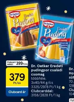 Tesco Dr. Oetker Eredeti pudingpor családi csomag ajánlat
