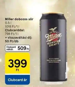 Tesco Miller Dobozos Sör ajánlat