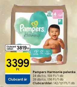 Tesco Pampers Harmonie pelenka ajánlat