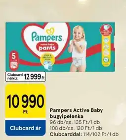 Tesco Pampers Active Baby bugyipelenka ajánlat